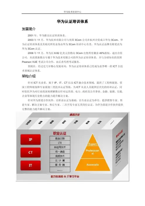 华为认证培训介绍