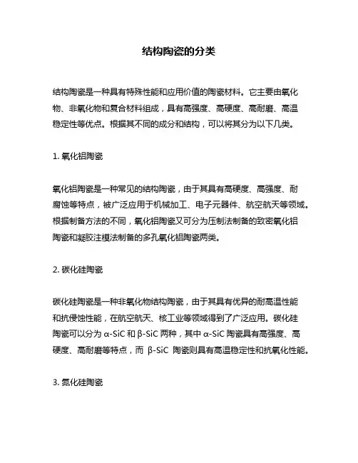 结构陶瓷的分类
