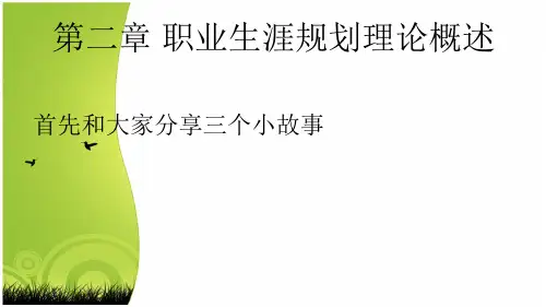 职业生涯规划理论概述精品示范98张
