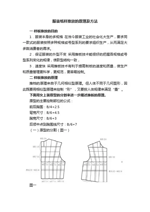服装纸样推放的原理及方法