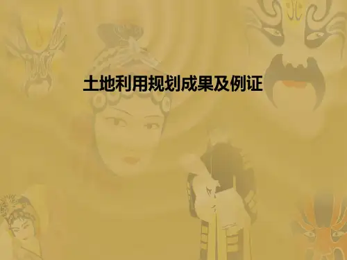 土地利用规划成果及例证PPT课件
