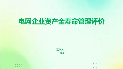 电网企业资产全寿命管理评价