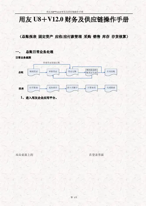 用友U8+V12.0财务及供应链操作手册