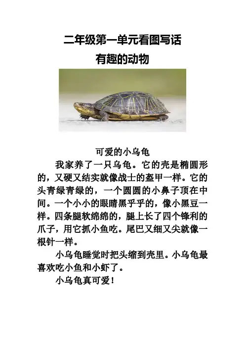 二年级上册看图写话 (一)
