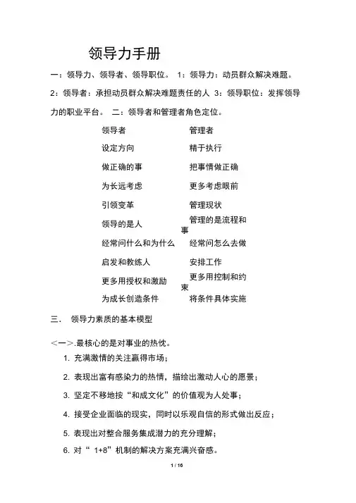 领导力修炼