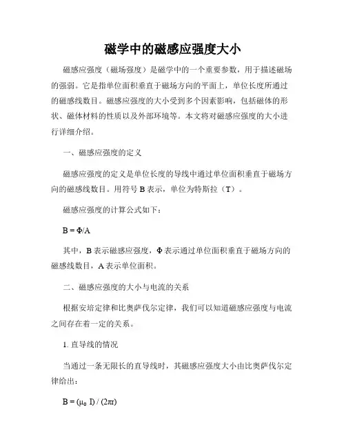 磁学中的磁感应强度大小