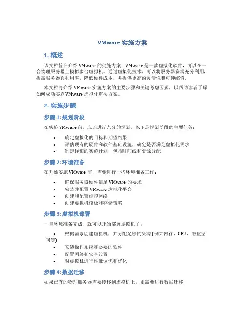vmware实施方案