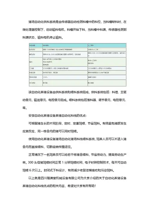 自动化养猪设备养猪自动化料线优点