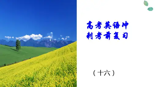 人教版高考英语冲刺复习(十六)课件(30张PPT)