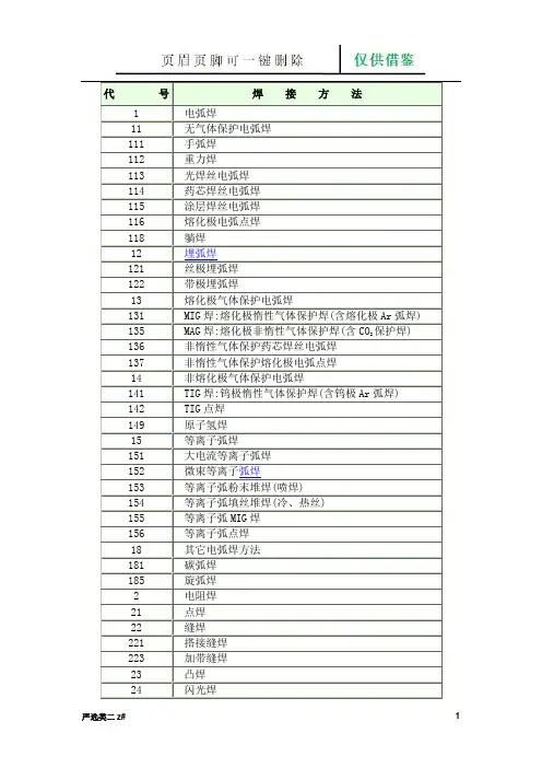 各种焊接方法的代号(实操分享)