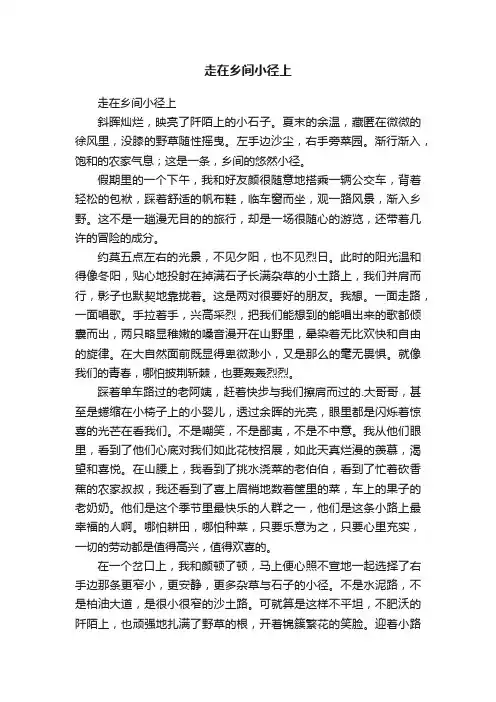 走在乡间小径上
