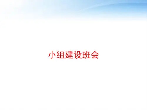 小组建设班会 ppt课件