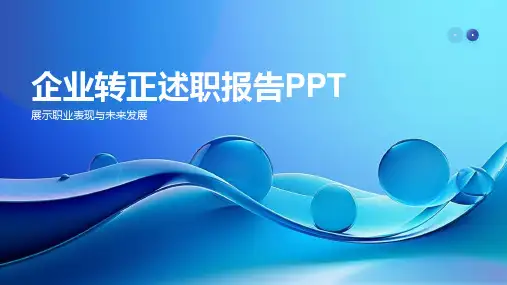 企业转正述职报告PPT