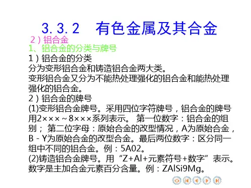 有色金属及其合金教学课件PPT