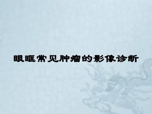 眼眶常见肿瘤的影像诊断ppt课件