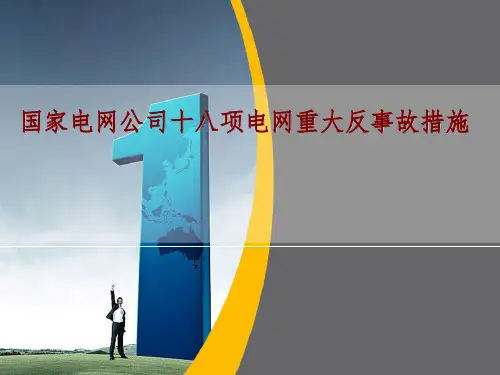 十八项电网重大反事故措施讲义