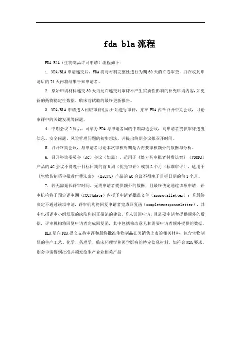 fda bla流程