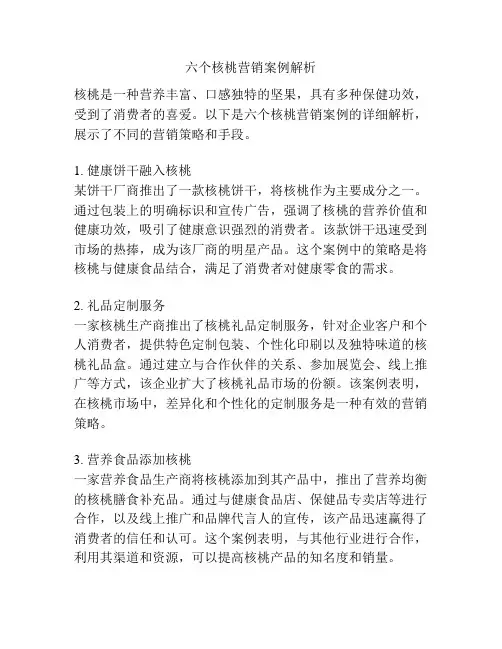 六个核桃营销案例解析