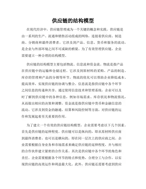 供应链的结构模型