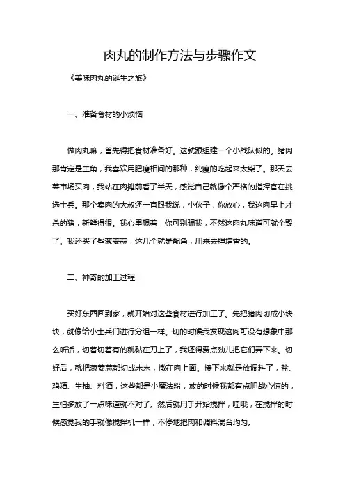肉丸的制作方法与步骤作文