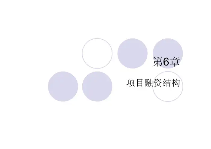 第6章 项目融资结构总结