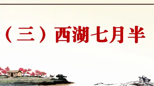 部编语文九上册课外文言文阅读与传统文化拓展训练课堂课件陶庵梦忆