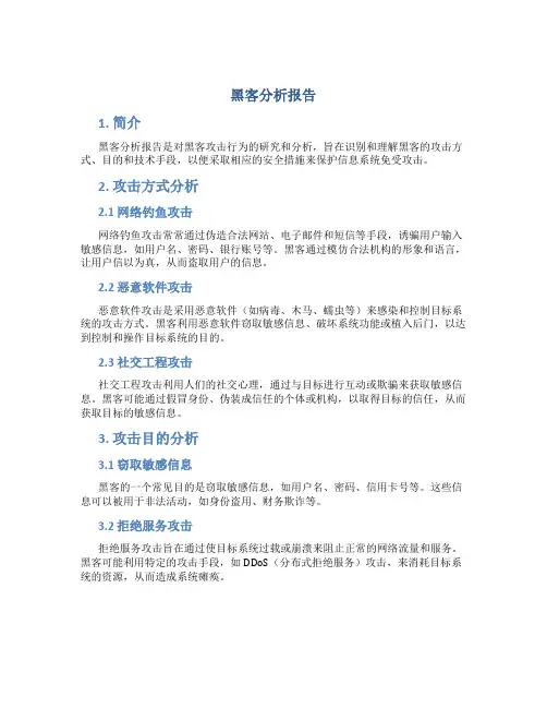 黑客分析报告