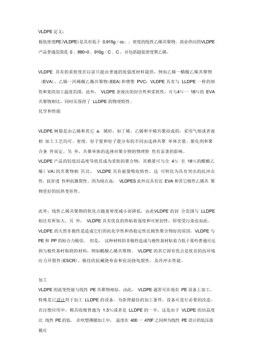 VLDPE相关资料