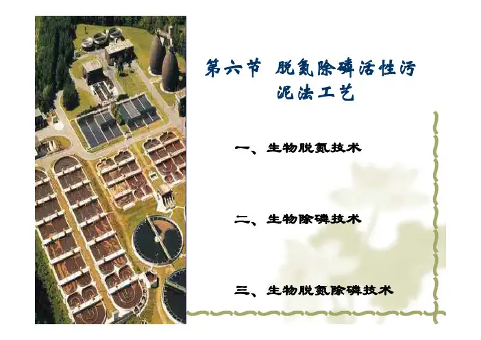 脱氮除磷活性污泥法工艺