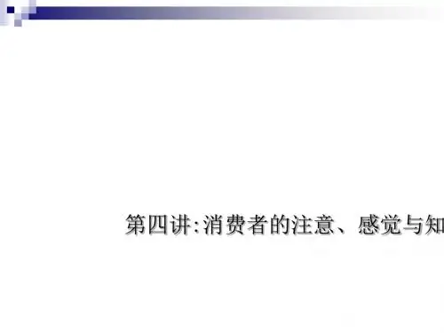 消费者的注意、感觉与知觉培训课件(ppt张)