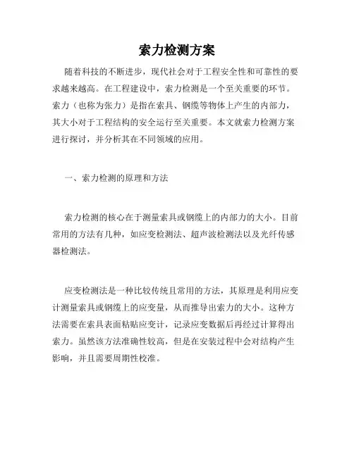 索力检测方案