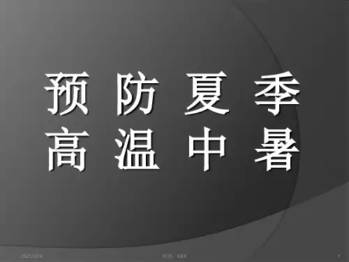 预防夏季高温中暑PPT课件
