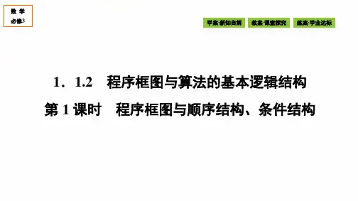 人教版高一数学 A版 必修三 同步课件：第一章 算法初步《1.1.2.程序框图与算法的基本逻辑结构》
