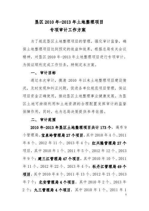 土地整理审计方案