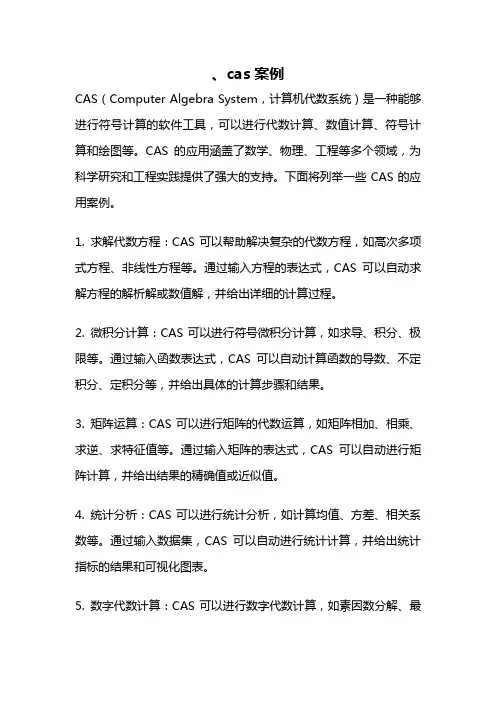 、cas案例