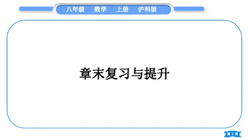 沪科版八年级数学上第15章轴对称图形与等腰三角形章末复习与提升(习题课件)
