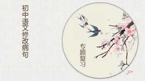 初中语文病句修改专题复习