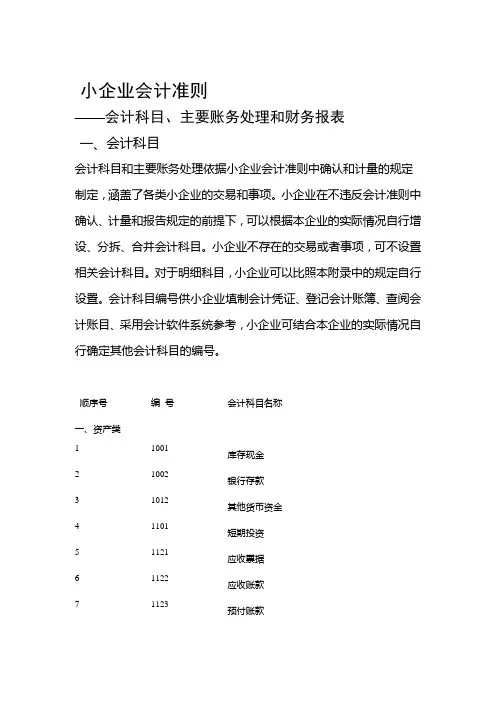 (财务管理)会计科目、主要账务处理和财务报表