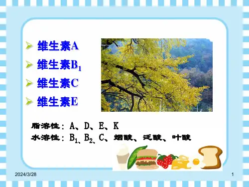 第九章维生素类药物的分析ppt课件