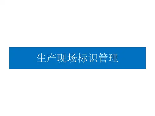 工厂车间生产现场标识管理ppt课件