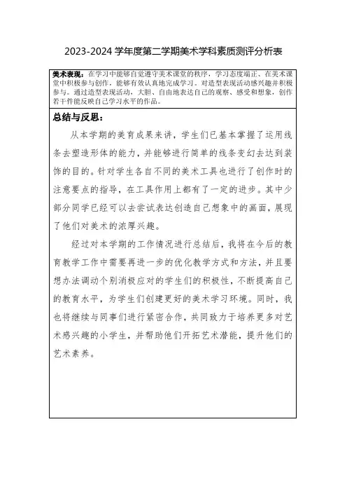 美术测评分析