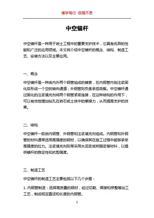中空锚杆_精品文档