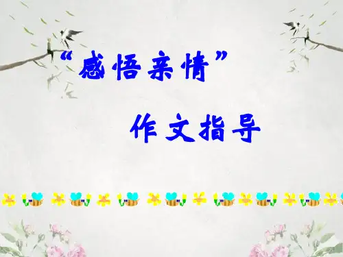 作文-初中作文指导：感悟亲情ppt优秀PPT