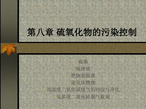 硫氧化物的污染控制