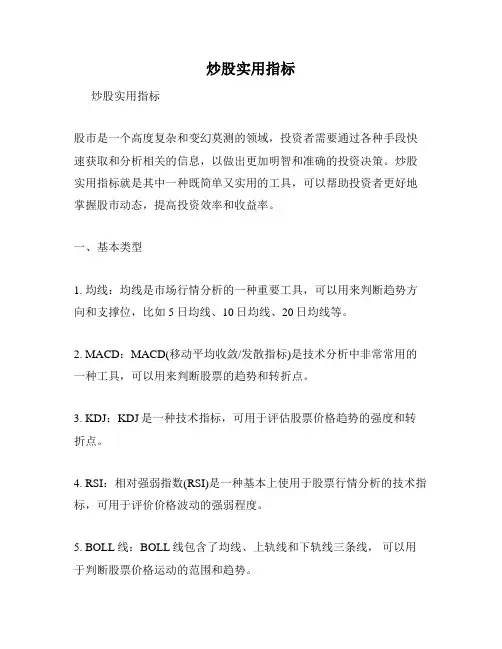 炒股实用指标