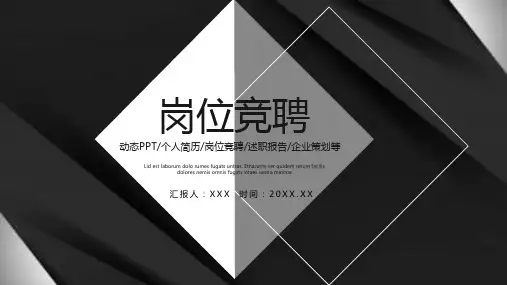 岗位竞争PPT模板