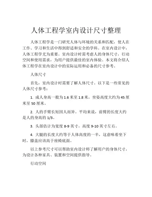 人体工程学室内设计尺寸整理