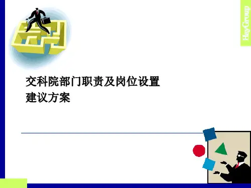 部门职责及岗位设置(建议方案)