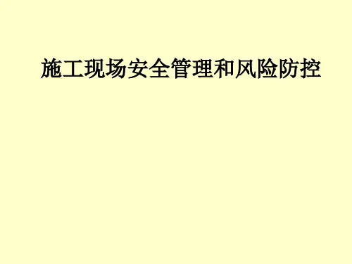 施工现场安全生产管理和风险防控