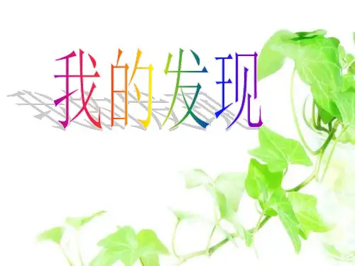 我的发现(观察发现)ppt